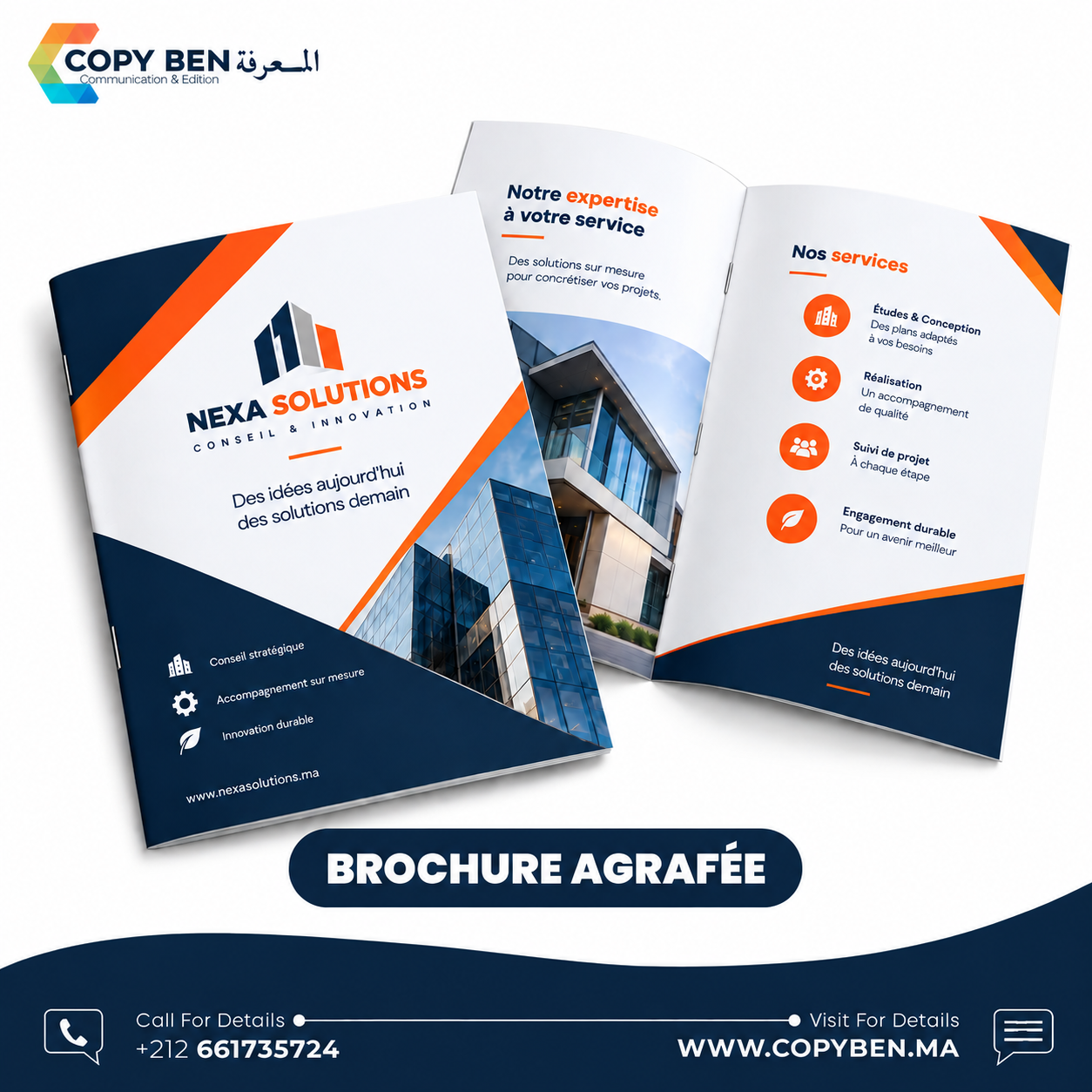 Brochure agrafée